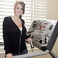 Big tits girl Talia Shepard on the treadmill - image 