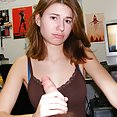 Redheaded amateur giving blowjob - image 