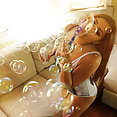 Pookie naked & blowing bubbles - image 